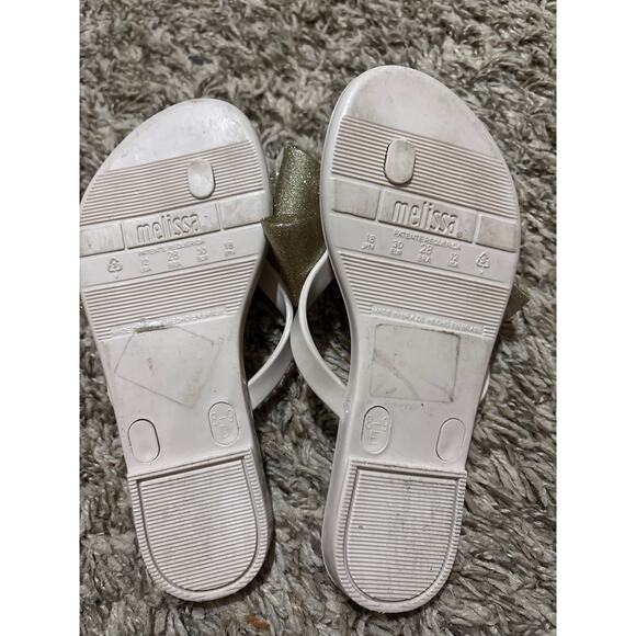 Mini Melissa Sandal Flip Flops Bow 12 - Picture 2 of 2